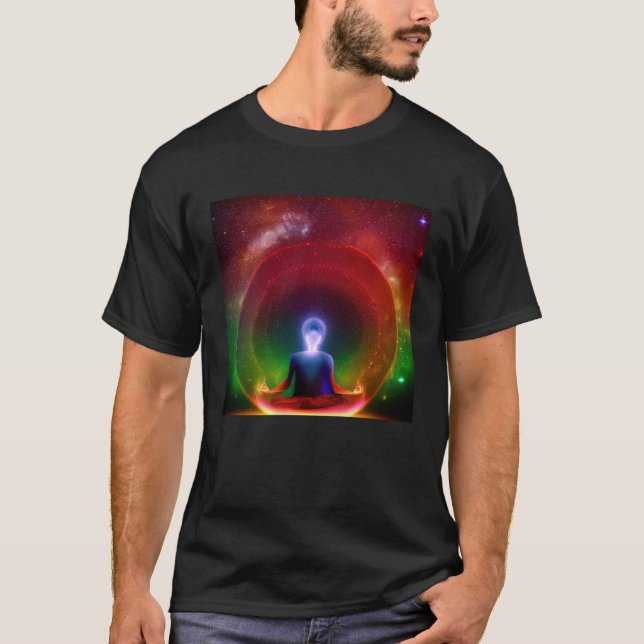 T-shirt Meditation Enlightment Spiritual Yoga Transcendent (Devant)