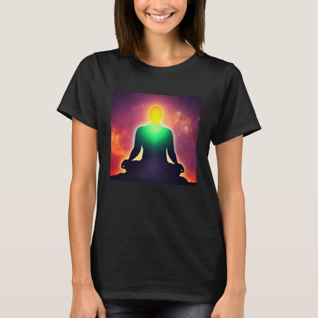 T-shirt Meditation Enlightment Spiritual Yoga Transcendent (Devant)