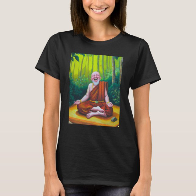 T-shirt Meditation Guru Laughing Zen Buddha Meditation (Devant)