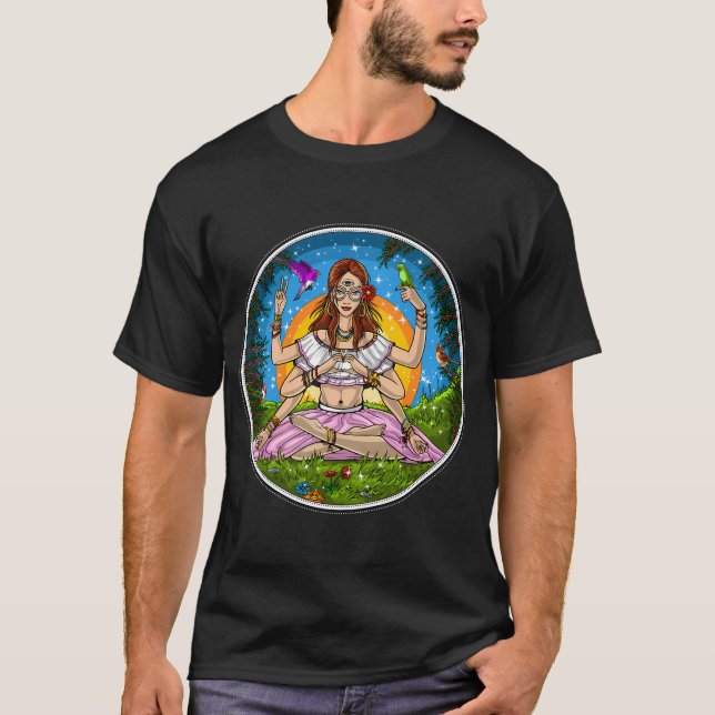 T-shirt Méditation Hippie (Devant)