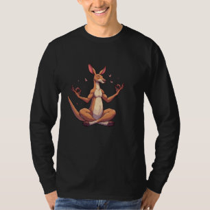 T-shirt Méditation Kangaroo Yoga Pose Relaxant Animal