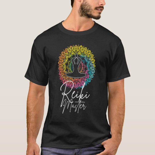 T-shirt Méditation Lotus Chakra Guérisseur Spirituel Reiki (Devant)