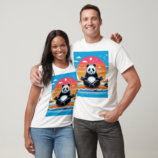 T-shirt Méditation Panda Unisex (Unisexe)