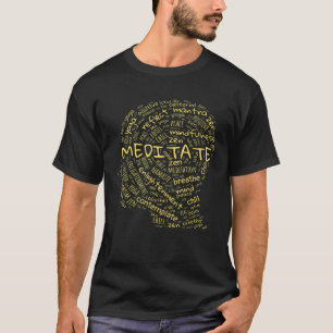T-shirt Méditation Pleine Conscience Zen Bouddha Yoga Word