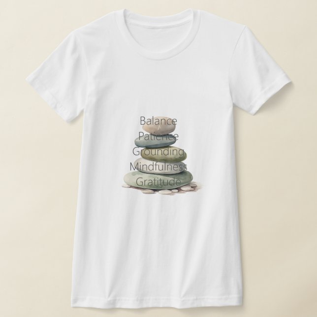 T-shirt Meditation Rocks Balance Mindfulness (Poser)