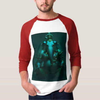 T-shirt Meditation Seigneur Ganesha Néon Bleu Spirituel po