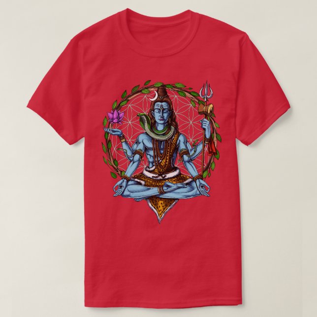 T-shirt Méditation shiva hindou (Design devant)