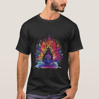 T-shirt Méditation Vibrante Yoga Et Pleine Esprit