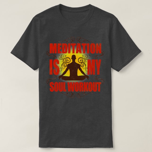 T-shirt Méditation Yoga est mon entraînement de l'âme (Design devant)