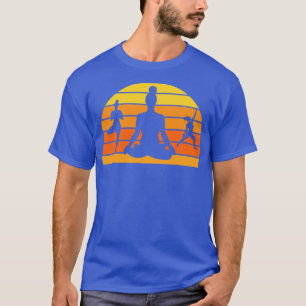 T-shirt Méditation Yoga Poses Retro Fitness Vintage