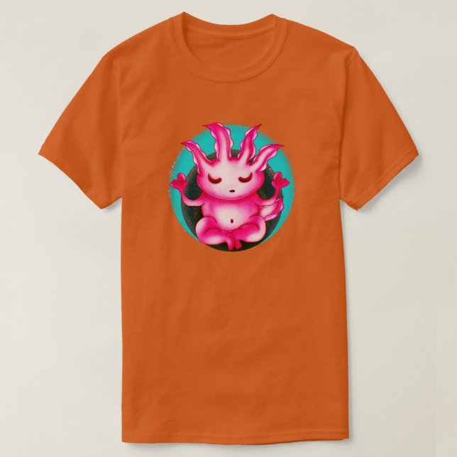 T-shirt Méditation Zen Axolotl Bouddha Amusant Animal (Design devant)