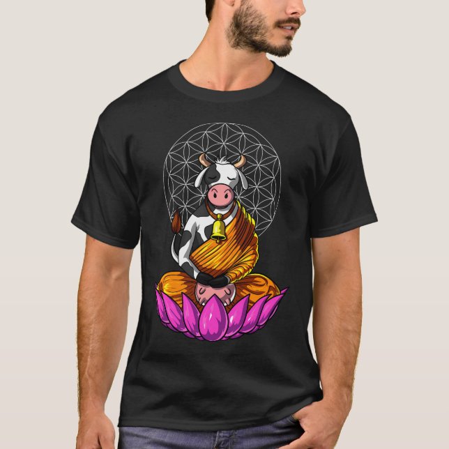T-shirt Méditation Zen de vache (Devant)