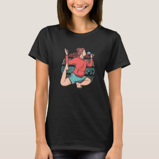 T-shirt Méditation Zen Yoga Eka Pada Rajakapotasana Vin