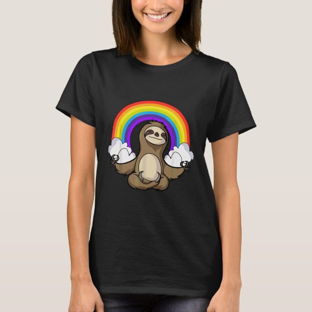 T-shirt Méditer la fente arc-en-ciel (Devant)