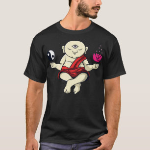 T-shirt Méditer le moine bouddhiste Zen Bouddha Om
