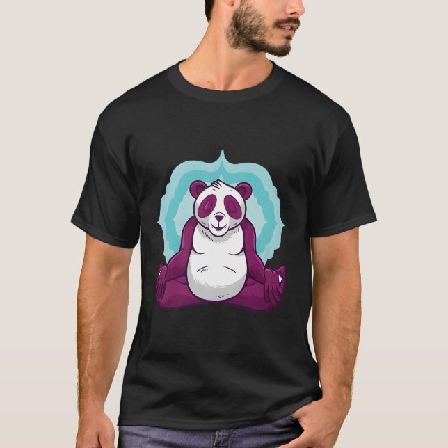 T-shirt Méditer l'ours de Panda (Devant)