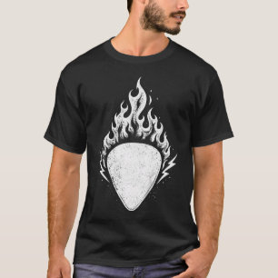 T-shirt Médium de guitare en feu Médium de guitare Feu Roc