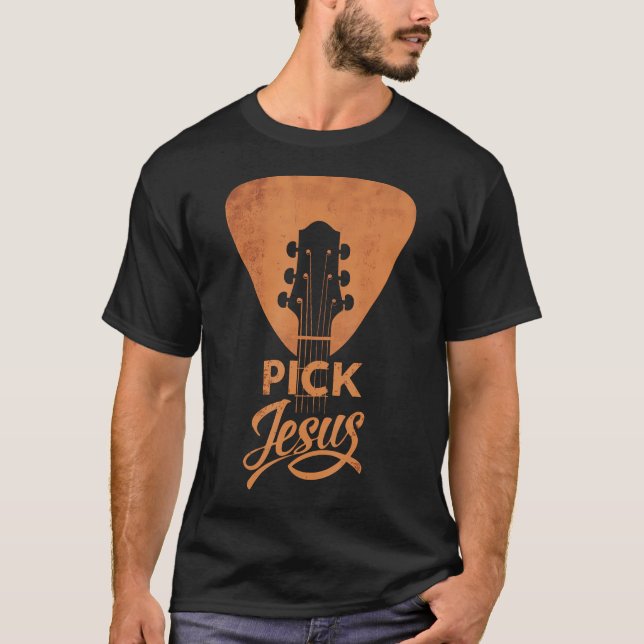 T-shirt Médium Jésus Médium Guitare Musique Chrétienne (Devant)