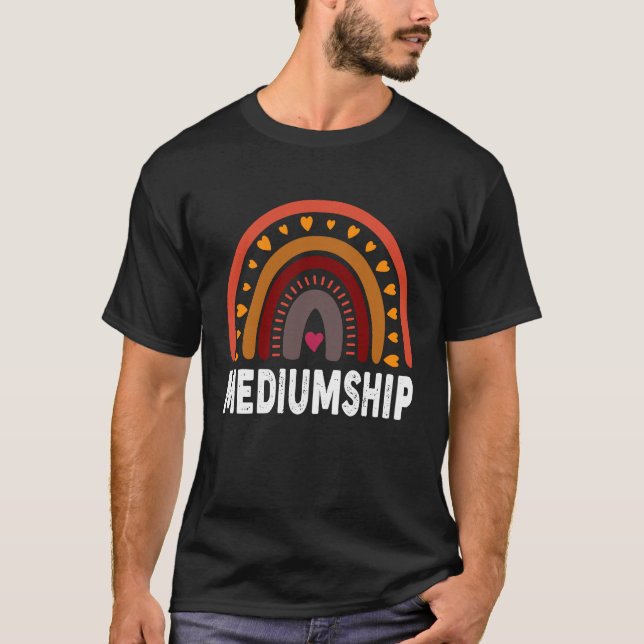 T-shirt Mediumship Colorful Rainbow for Therapists (Devant)