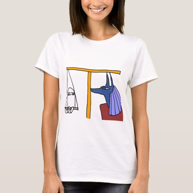 T-shirt Medjed and Anubis Egyptian gods (Devant)
