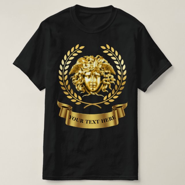 T-shirt Medusa d'or personnalisable (Design devant)