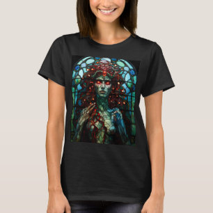 T-shirt Medusa - Fenêtre en verre tendu Style Tiffany