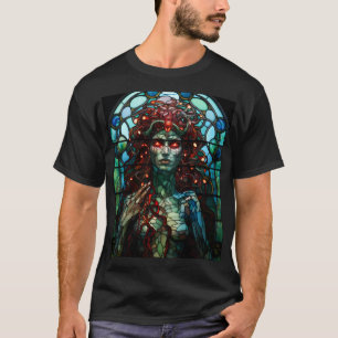 T-shirt Medusa - Fenêtre en verre tendu Style Tiffany