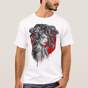 T-shirt Medusa, fille à la tête de serpent