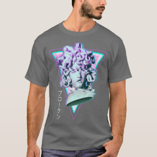 T-shirt Medusa Glitch Synthwave 90s esthétique