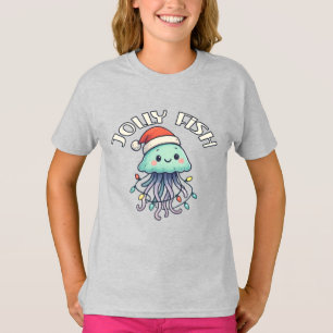 T-shirt Méduse de Noël Poisson Joyeux