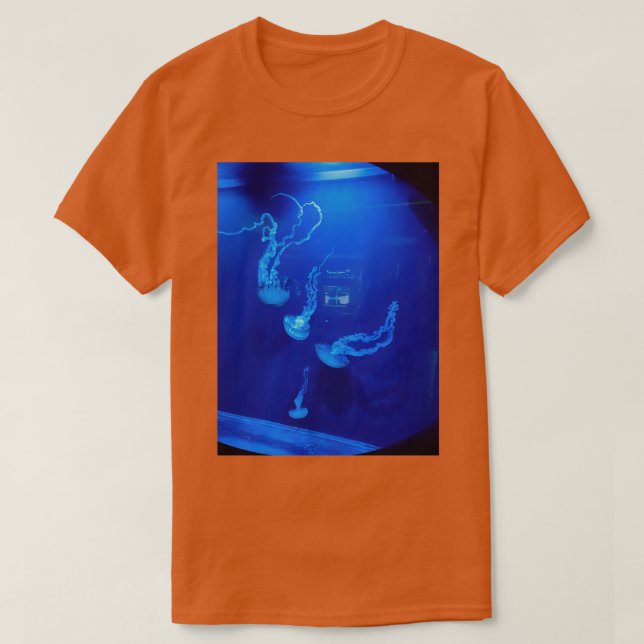 T-shirt Méduse en bleu (Design devant)