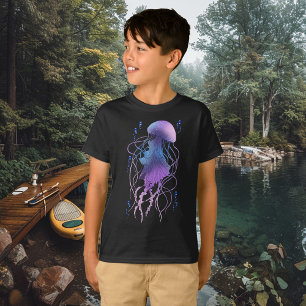 T-shirt Méduse Éthérée Violet Bleu