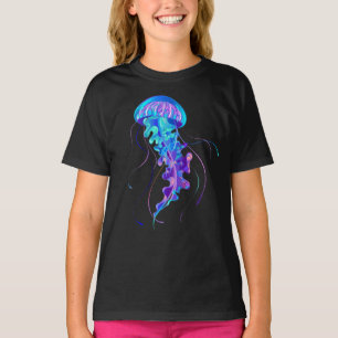 T-shirt Méduse vibrante aux couleurs lumineuses