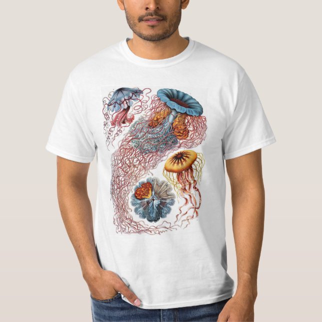 T-shirt Méduse vintage par Ernst Haeckel, Discomedusae (Devant)
