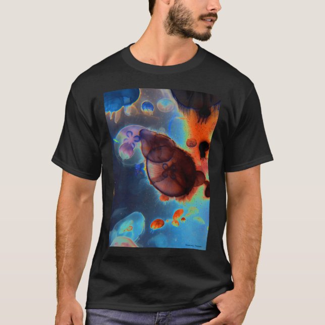 T-shirt Méduses dans l'espace (Devant)
