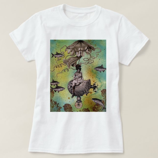 T-shirt Méduses sous-marines de Steampunk (Design devant)