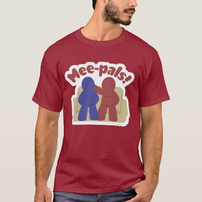 T-shirt Mee Pals Drôle Meeple Gamer Friends Cartoon (Devant)