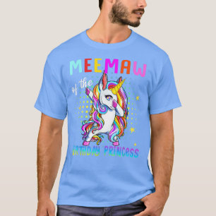T-shirt Meemaw of the Birthday Princess Girl Dabbing Unico