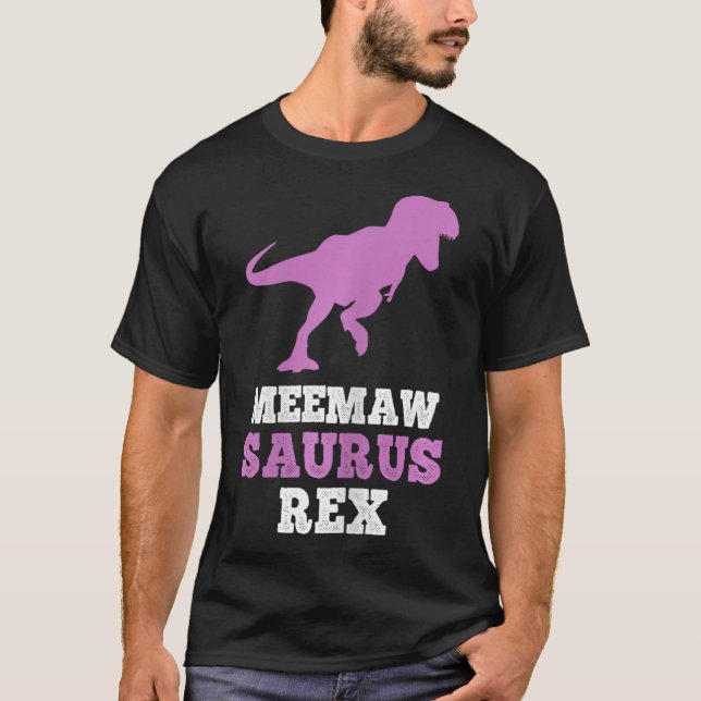 T-shirt Meemaw-saurus Rex Dino Dinosaure Meemawsaurus Drôl (Devant)