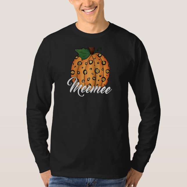 T-shirt Meemee Citrouille Leopard Style Funny Grandma Than (Devant)