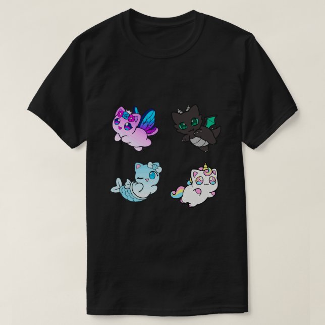 T-shirt Meemeows Aphmau chat peluche Sticker Pack Sticker. (Design devant)