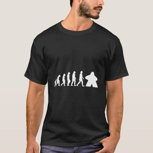 T-shirt Meeple Evolution Funny Tabletop Jeu Vêtements Pour (Devant)