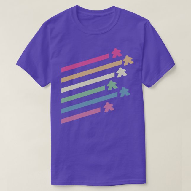 T-shirt Meeples Retro Flying (Design devant)