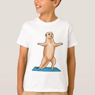 T-shirt Meerkat à Fitness Exercice d'étirement