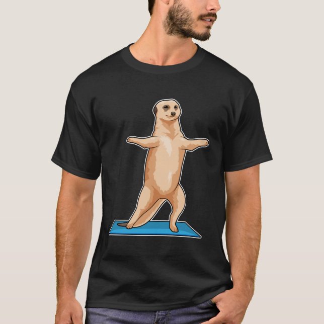 T-shirt Meerkat à Fitness Exercice d'étirement (Devant)