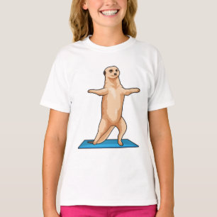 T-shirt Meerkat à Fitness Exercice d'étirement
