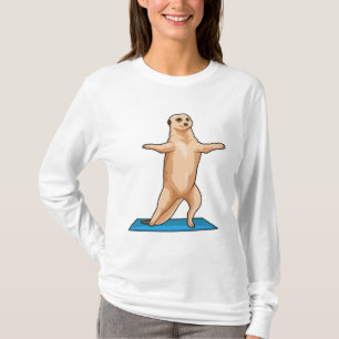 T-shirt Meerkat à Fitness Exercice d'étirement