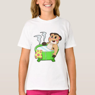 T-shirt Meerkat à la baignade dans la baignoire