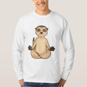T-shirt Meerkat à la méditation de Yoga