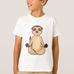 T-shirt Meerkat à la méditation de Yoga